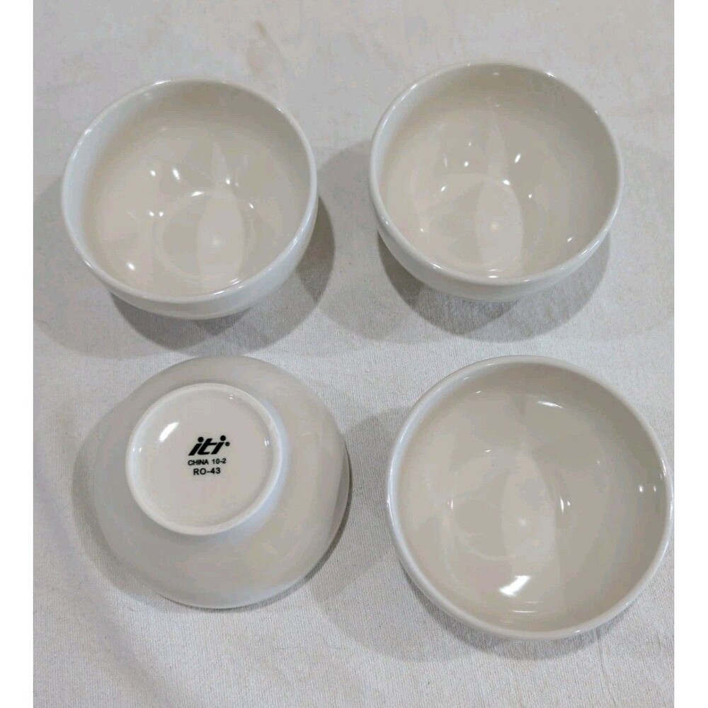 ITI White Bowls (Set of 4) R0-43 5 Inch Footed Bowl, Brand New. Restaurant Style